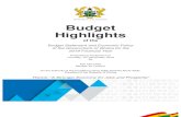 Budget Highlights - Ministry of Finance and …mofep.gov.gh/.../files/news/2019-Budget-Highlights.pdfBudget Highlights of the Budget Statement and Economic Policy of the Government