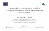 Universities, Innovation, and the Competitiveness of Local ... · Universities have many different ways to contribute to local innovation processes. A ‘one-size-fits-all’ approach