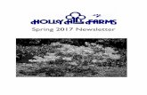 Spring 2017 Newsletterhollyhillfarms.info/wp-content/uploads/2018/02/Spring-2017-Rev1.pdfMiddlebelt Gas Line Replacement and Sewer Tunnel Project Update Replacement of the high pressure