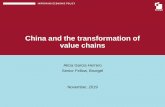 China and the transformation of value chains · 2 1. The world is more linked to China while China becomes more vertically integrated 2. China’s vertical integration leads to China’s