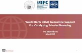 World Bank (IDA) Guarantee Support For Catalyzing Private ..._IDA,_MIGA... · World Bank Group instruments are complementary and World Bank Guarantee with sovereign indemnity facilitates