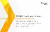 ME2110 Final Project Update · 2 Final Design Project Theme: Apollo 11 50th Anniversary Learning Objectives: • Apply a structured design process to a real problem in a team environment
