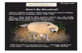 Don’t Be Deceived! - Zion Assembly Church of God · 02-12-2018  · The feature article in this issue warns us of the spirit of anarchy and religious deception that on occasion