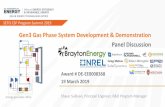 Gen3 Gas Phase System Development & Demonstration Panel … · 2019-04-17 · SETO CSP Program Summit 2019 energy.gov/solar-office SETO CSP Program Summit 2019 Gen3 Gas Phase System