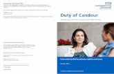 T Duty of Candour - CPFT of...Duty of Candour is a regulation of the Health and Social Care Act 2008 (Regulated Activities) Regulations 2014 that came into force in November 2014 which