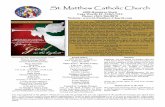 St. Matthew Catholic Churchst-matthew-church.com/wp-content/uploads/2016/12/... · 2016-12-24 · St. Matthew Catholic Church 6090 Hypoluxo Road Lake Worth, FL 33463-7312 Phone: (561)