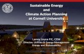 Sustainable Energy and Climate Action Planning at Cornell ...people.sunyit.edu/~barans/classes/ctc215/ppt/NY2431... · Cornell Energy Use. April 2018 3 Central Energy Plant provides.