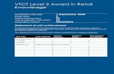 VTCT Level 2 Award in Retail Knowledge · Understanding visual merchandising for retail business 4 39 UV20363 K/502/5817 Understanding security and loss prevention in a retail business