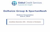 Delhaize Group & SpartanNash - Global Credit Services€¦ · 6/5/2014 Proprietary & Confidential to Global Credit Services LLC DELHAIZE GROUP Firm Profile • A Belgian international