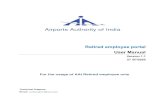 Airports Authority of India...Airports Authority of India Retired employee portal User Manual Version 1.1 27 /07/2020 Technical Support: Email: websupport@aai.aero For the usage of