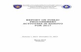 REPORT ON PUBLIC PROCUREMENT ACTIVITIES IN KOSOVO FOR … · Report on signed public contracts during 2017 3Page / 76 1. EXCECUTIVE SUMMARY Pursuant to Article 87.2.13 of Law no.