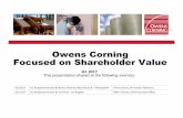 Owens Corning Focused on Shareholder Values21.q4cdn.com/855213745/files/doc_presentations/2017/Feb/... · 2017-02-28 · Owens Corning Focused on Shareholder Value Q1 2017 This presentation