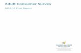 Adult Consumer Survey · 2018-05-02 · Adult Consumer Survey Highlights ... Presentation of Demographics ... and ‘person had some input’ responses; adjusted variable; proxy respondents
