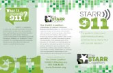 STARR 911 brochure outsidethestarr.org/wp-content/uploads/STARR911_TriFold_brochure.pdf · STARR 911 is designed to educate and assist potential volunteers screening for a study who