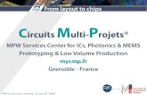 Circuits Multi-Projets® · : General purpose Analog/Digital/ RF applications and Millimeter-Wave applications (frequencies up to 77GHz for automotive radars), WLAN, Optical communications.