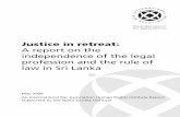 Sri Lanka Report May 2009 · Harassment of lawyers by police 41 ... Labelling of journalists as ‘traitors’ on the Ministry of Defence website 56 Lasantha Wickramatunga 57 Chapter