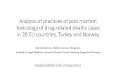Analysis of practices of post mortem toxicology of drug ... · Analysis of practices of post mortem toxicology of drug-related deaths cases in 28 EU countries, Turkey and Norway Axel