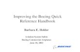 Improving the Boeing QRH - NASA · • The guide can be used by QRH developers to improve and standardize their designs. Develop Requirements • Aircraft systems • Pilots • Tasks