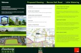 Welcome Proposed Housing · Barrow Hall Road · Little Wakering · Proposed Housing · Barrow Hall Road · Little Wakering THE SITE • 5.32 ha of land, of which 3.98 ha is development.