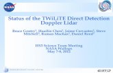 Status of the TWiLiTE Direct Detection Doppler Lidarespo.nasa.gov/hs3/docs/presentations/7May12_am840-4TWiLiTE.pdf• New Beam Steering Mirror (BSM) fabricated, assembled and tested.