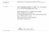 GAO-06-759SP Summary of a GAO Conference: Helping ... · of different definitions of learning disabilities between high schools and community colleges—that they thought hindered