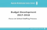 Budget Development 2017-2018...2017-18 Staffing Plan Goals for Tonight •Update on Governor’s K-12 Funding Proposal •Preview staffing levels for 2017-18 •Confirm budget can