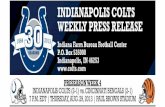 INDIANAPOLIS COLTS WEEKLY PRESS Claiming period for players placed on waivers at the final roster re-duction