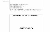SYSMAC CP Series CP1E CPU Unit Software USER'S MANUAL · 2019-11-02 · CP1E CPU Unit Software User’s Manual(W480) 1 Introduction Thank you for purchasing a SYSMAC CP-series CP1E