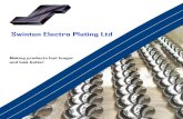 Swinton Electro Plating Ltdswintonplating.com/wp-content/uploads/2017/10/swinton-brochure.pdf · right regarding the Electroless Nickel plating as opposed to the hard chrome at a
