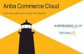 Ariba Commerce Cloud - Welcome to AIR FRANCE KLM ......First time invitation to respond to an Air France KLM Sourcing Event (You don’t have an Ariba Commerce Cloud account) Back