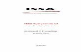 ISSA Symposium 17 · However, costs would be high for banks without a SWIFT capability, and screening would work only for counterparties that are already identified, which implies