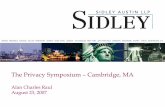 The Privacy Symposium – Cambridge, MA · EU and global data protection Information security. Consumer data. Business data. Employee/HR data. Online/internet issues. International