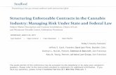 Structuring Enforceable Contracts in the Cannabis Industry ...media.straffordpub.com/products/structuring... · 3/20/2019  · Recognition that the cannabis industry is rapidly evolving