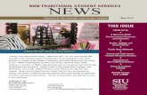 NON-TRADITIONAL STUDENT SERVICES NEWS · 2020-02-13 · 1 NON-TRADITIONAL STUDENT SERVICESNEWS A Resource for SIU Carbondale’s Adult Student Population May 2013 CONTACT US Non-Traditional