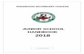 JUNIOR SCHOOL HANDBOOK 2018 · The excellent Year 7 Transition Program reinforces this approach and the use of iPad technology throughout the Junior School enables all students to