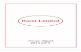 Rasoi Limited Limited... · Loss for the year ended on that date and the report s of the Board of Directors’ and Auditors’ thereon. 2. To declare dividend on equity shares for
