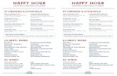 happy hour - The Choptank · 2020-02-12 · fra diavolo white wine, spicy tomato sauce, lemon, basil O.G. white wine, garlic, shallot, maitre’d butter ... crab & corn salad, old