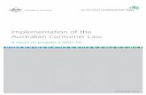 Implementation of the Australian Consumer Law · 2019-06-21 · Australia’s consumer protection framework through collaborative partnerships established to deliver on strategic