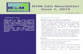 IEOM-ZAG Newsletter · 2019-02-02 · Issue 1, 2019 February, 2019 A B O U T IU S IEOM-ZAG is the first student chapter for IEOM Society in Egypt. The chapter was launched on the