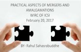 PRACTICAL ASPECTS OF MERGERS AND AMALGAMATIONS … 2017...C ,A, Am, M –Notice to members and Creditors- R 6 •Form CAA –2 •Details of C, A •Copy of Valuation Report •Effect