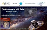 Testing gravity with Gaia - Agenda (Indico) · Gaia’s look into the Milky Way Second (DR2) look into the MW Acknowledgement: Gaia Data Processing and Analysis Consortium (DPAC);