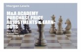 M&A ACADEMY PURCHASE PRICE ADJUSTMENTS & EARN- OUTS · 2017-11-09 · OVERVIEW OF PRESENTATION • Purchase Price Adjustments – Net Working Capital, Net Equity, Indebtedness, Cash