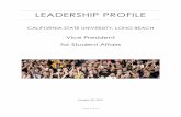 Leadership Profile - Vice President for Student Affairs · 2019-10-29 · LEADERSHIP PROFILE CALIFORNIA STATE UNIVERSITY, LONG BEACH Vice President for Student Affairs October 28,
