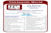 Thirteenth World - RTO/ERO...3 AGM & SPRING Luncheon Date: Thursday, May 25, 2017 RTO/ERO District 13 Location: The Waterfront Banquet and Conference Centre 555 Bay St. N., Hamilton,
