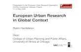 European Urban Research in Global Context · World Europe North America Asia Urban Population (%) 1950 1975 2000 2015 2030 ... Population change 2000-2050 (millions) ... Globalism