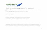 Annual Meeting Summary Report: Year One 02 23... · 2017-02-23 · 1 Annual Meeting Summary Report: Year One A Report from the Northeast Center to Advance Food Safety (NECAFS) on