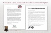 Executive Team Forewords for The Florence Prescriptionfiles.constantcontact.com/...8967-30ec6b84b565.pdf · I believe this book, The Florence Prescription, describes exactly where