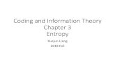 Coding and Information Theory · 3.1 Information and Entropy 3.2 Properties of the Entropy Function 3.3 Entropy and Average Word-length 3.4 Shannon-Fane Coding 3.5 Entropy of Extensions
