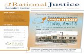 RationalJustice - Benedict Center 1 2016 Newsletter.pdf · 2016-04-07 · RationalJustice 1st Quarter, 2016 n 1 o 2pm • ation at 12:15 eshments. 4 ailable • ! er OPEN HOUSE, April