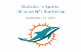 Life as an NFL Statistician - COnnecting REpositories · 2017-01-09 · •3,200 attendees in 2015 –The movie Moneyball starring Brad Pitt and Jonah Hill was released in 2011 ...
